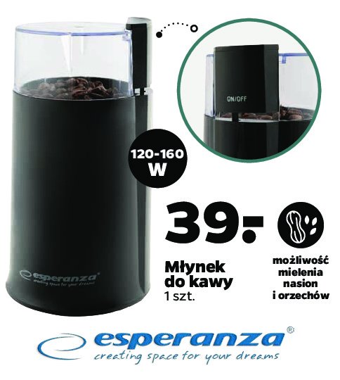 M艂ynek do kawy 120-160w Esperanza promocja