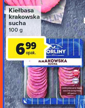 Kiełbasa krakowska sucha plastry Morliny promocja