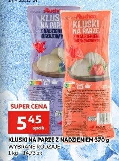 Kluski na parze jagodowe Auchan różnorodne (logo czerwone) promocja w TOPAZ
