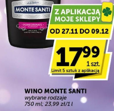 Wino Monte Santi wybrane rodzaje promocja w ABC