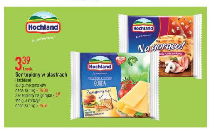 Ser z szynk膮 i pieczarkami Hochland na gor膮co! promocja