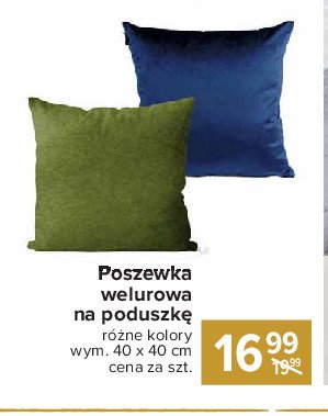 Poszewka dekoracyjna welur 40 x 40 cm promocja
