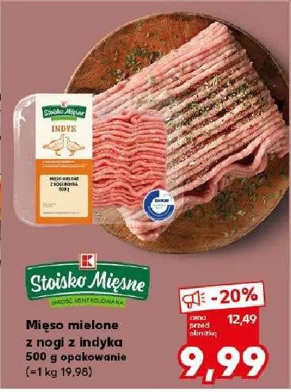 Mięso mielone z nogi indyka Stoisko mięsne promocja