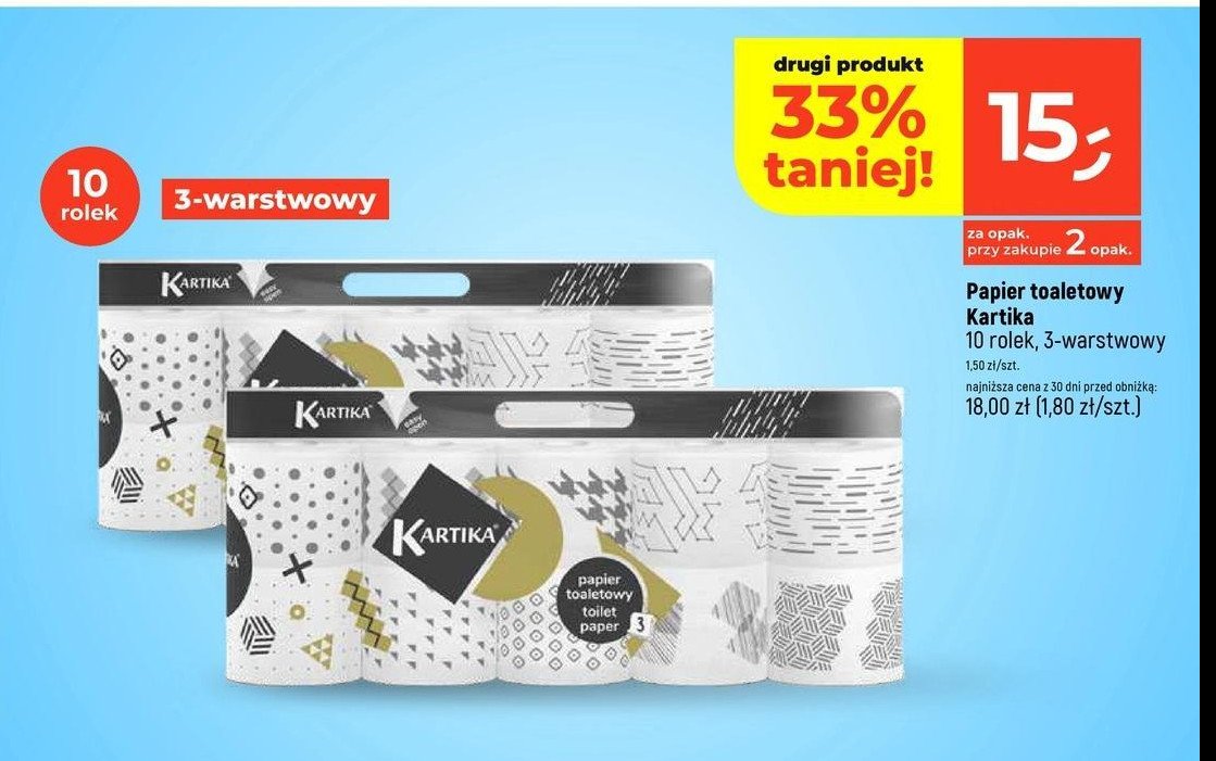 Papier toaletowy Kartika promocja w Dealz