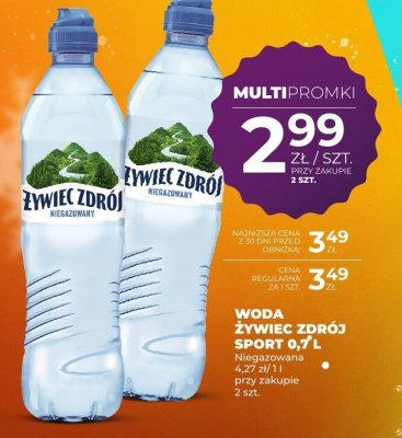 Woda Żywiec Zdrój Sport 0,7 l promocja w Duży Ben