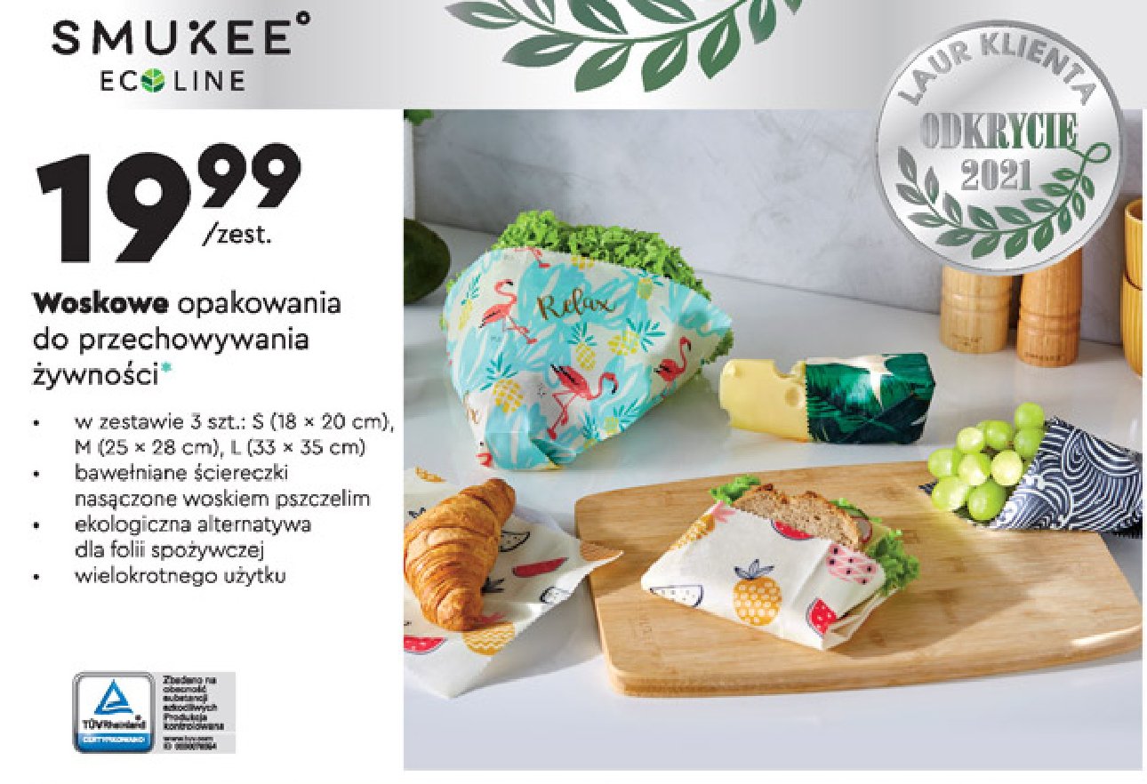 艢ciereczki woskowe rozm. m 25 x 28 cm promocja