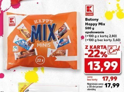 Batony happy mix K-classic promocja