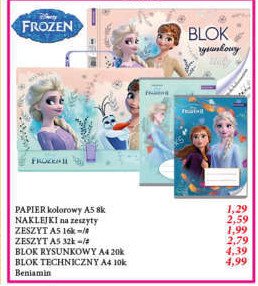 Zeszyt a5/16 k frozen linia Beniamin Beniamin mn promocja w Selgros