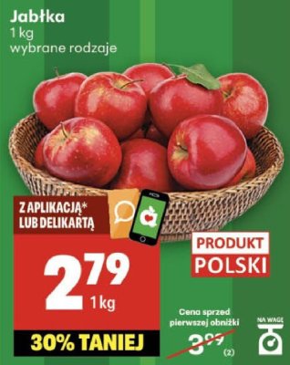 Jabłka wybrane rodzaje promocja w Delikatesy Centrum