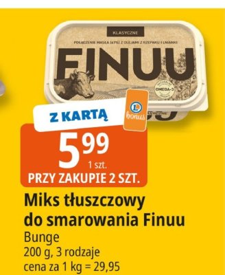Miks tłuszczowy do smarowania Finuu Bunge promocja w Leclerc