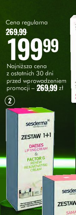 Zestaw w pudełku krem daeses 50 ml + krem factor g renew 50 ml Sesderma zestaw promocja w Super-Pharm