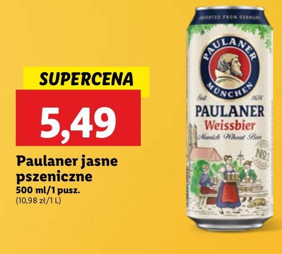 Piwo Paulaner weissbier promocja w Lidl