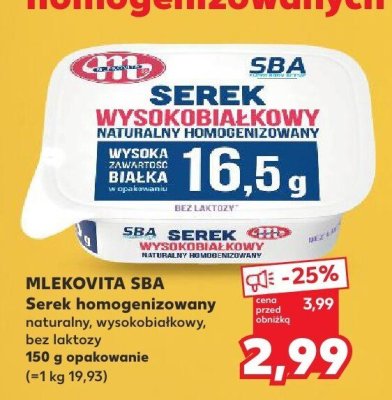 Serek homogenizowany naturalny 150 g promocja w Kaufland