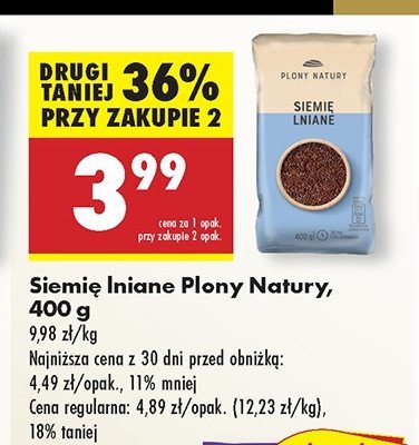 Siemię lniane Plony natury promocja
