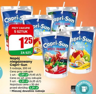 Napój niegazowany Capri-Sun, 3 rodzaje promocja w Dino