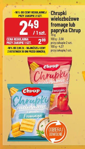 Chrupki fromage Chrup promocja