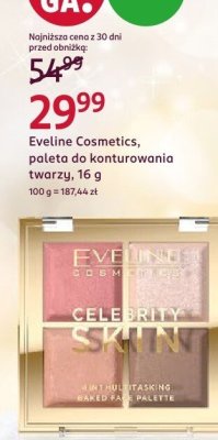 Paleta Eveline Cosmetics, paleta do konturowania twarzy, 16 g promocja w Rossmann