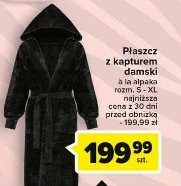 P艂aszcz damski z kapturem promocja