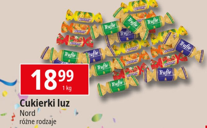 Cukierki trufle Nord promocja w Biedronka