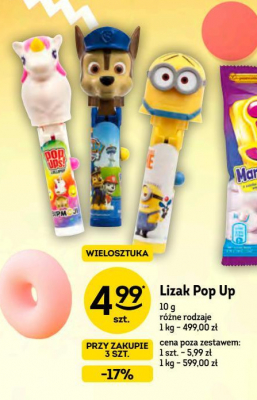 Lizak wysuwany unicorn Bip candy & toys promocja