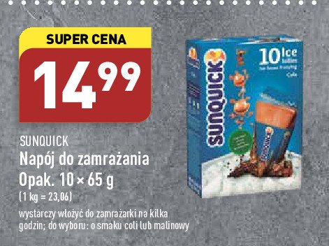 Lody wodne cola Sunquick promocja