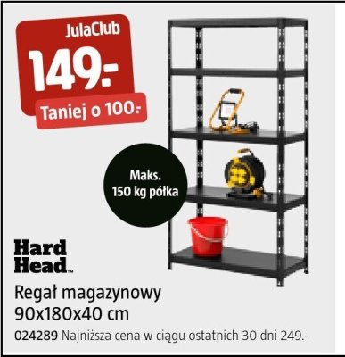Regał magazynowy Hard Head 90x180x40 cm promocja w Jula