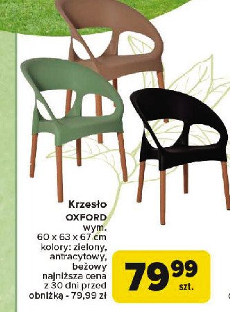 Krzesło oxford beżowe promocja w Carrefour