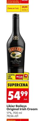 Likier Baileys Original Irish Cream 17% promocja w Biedronka