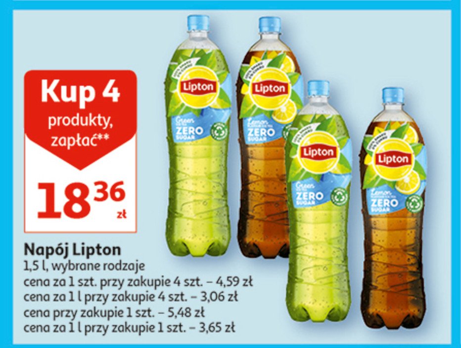 Herbata mro偶ona zero Lipton green ice tea Lipton ice tea promocja