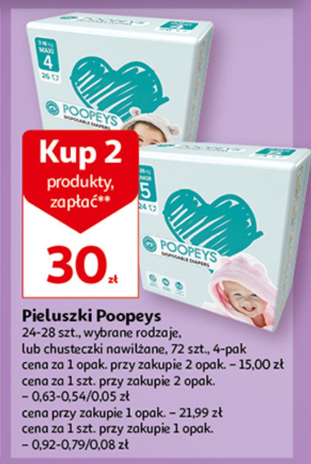 Pieluszki 5 POOPEYS BABY CARE promocja