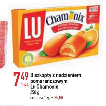 Biszkopty z nadzieniem pomarańczowym Lu chamonix promocja