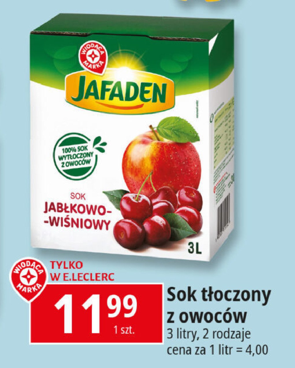 Sok jabłko-wiśnia Wiodąca marka jafaden promocja