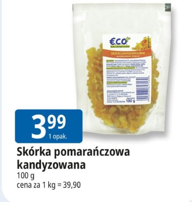 Skórka pomarańczowa kandyzowana Eco+ promocja w Leclerc