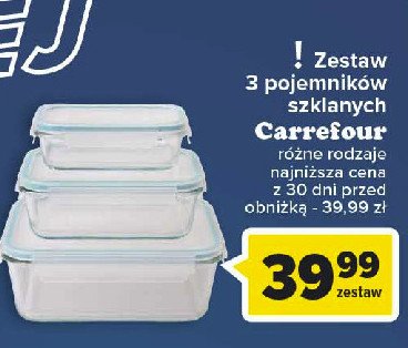 Zestaw pojemnik贸w szklanych Carrefour promocja
