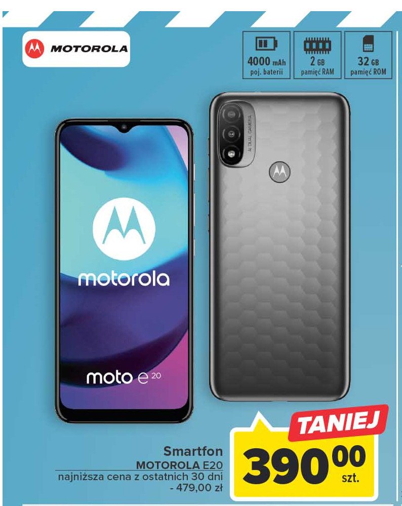 Smartfon e20 Motorola promocja