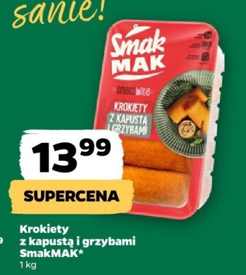 Krokiety z kapustą i grzybami SmakMAK promocja w Netto
