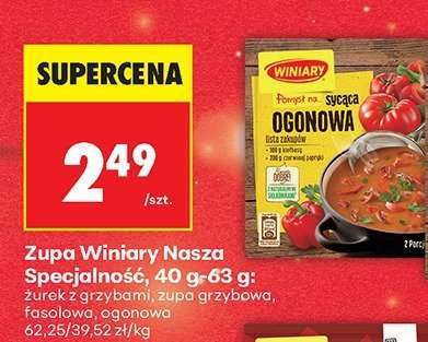 Zupa Winiary Nasza Specjalność ogonowa promocja w Biedronka