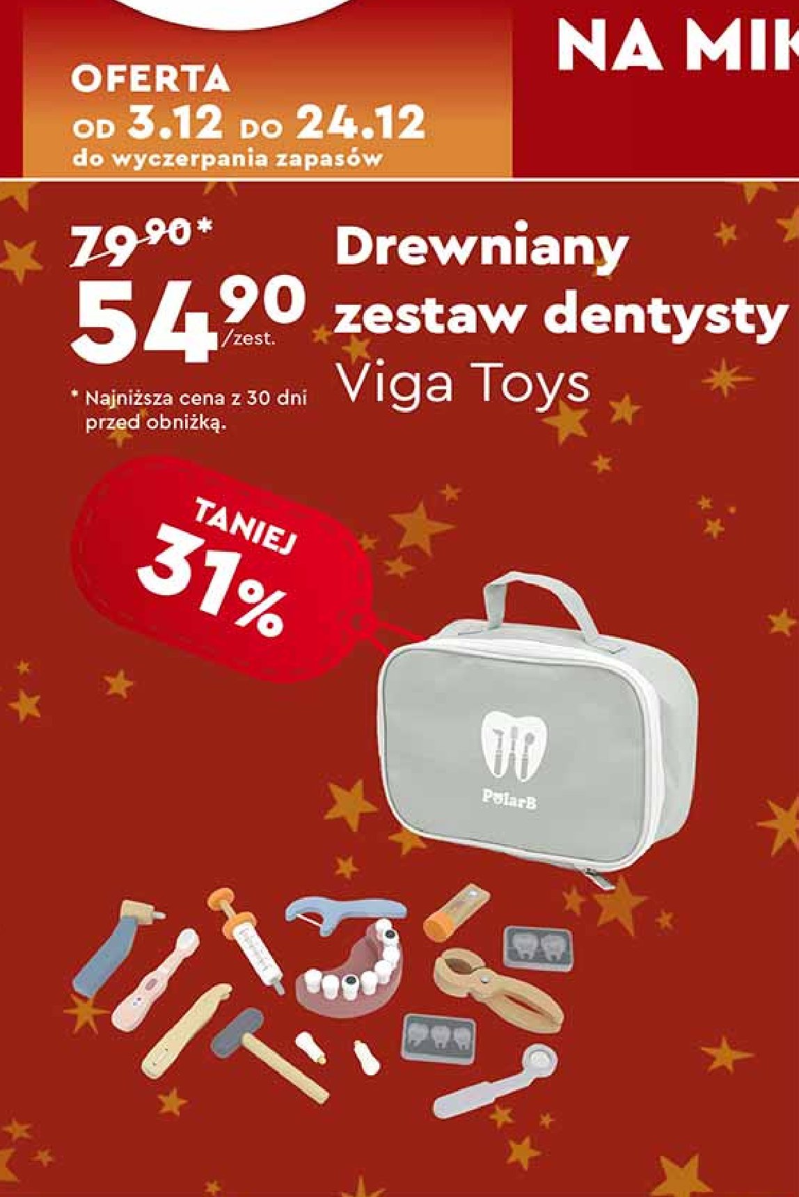 Zestaw drewniany dentysty VIGA promocja