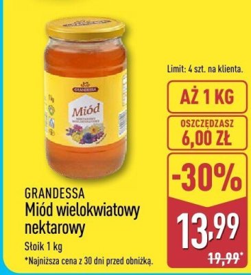 Miód wielokwiatowy nektarowy  promocja w Aldi
