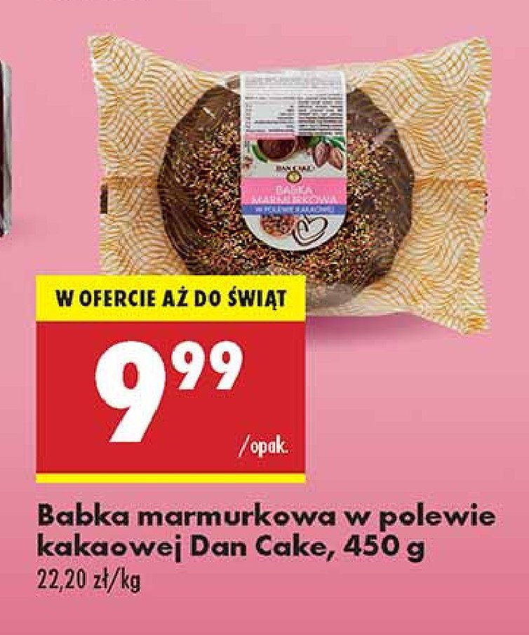 Babka marmurkowa w polewie kakaowej Dan cake promocja w Biedronka