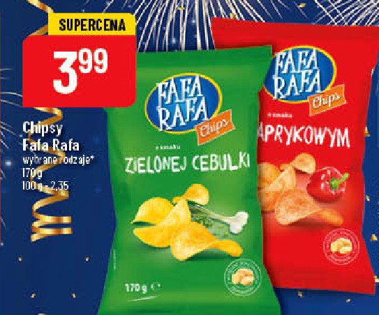 Chipsy o smaku zielonej cebulki Fafa rafa promocja