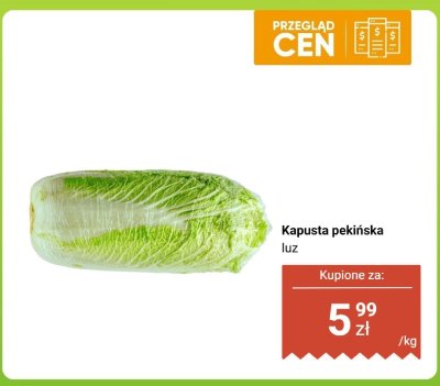 Kapusta pekińska luz promocja w Dino