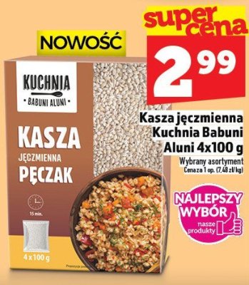 Kasza jęczmienna pęczak Kuchnia z Babuni Aluni promocja w TOPAZ