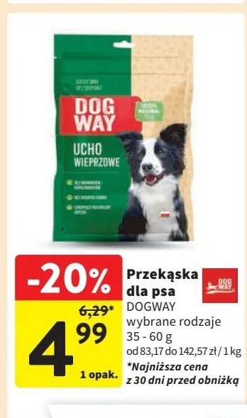 Ucho wołowe Dogway promocja