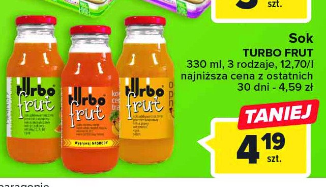 Sok jabłko-banan-pigwa Turbo frut promocja