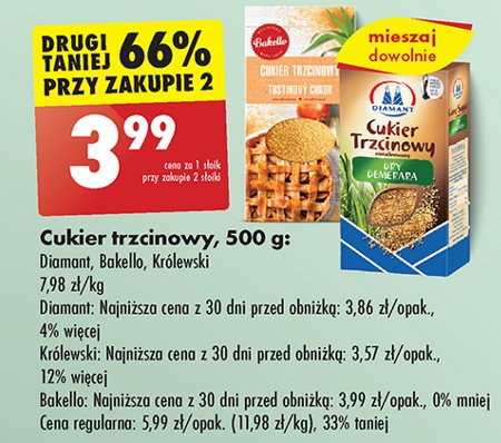 Cukier trzcinowy Bakello promocja w Biedronka