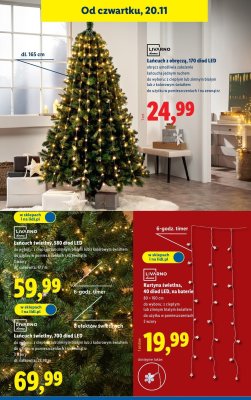 Łańcuch świąteczny z obręczą LIVARNO home 170 diod LED promocja w Lidl