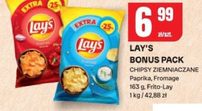 Chipsy Lay's Bonus Pack ziemniaczane Papryka, Fromage promocja w Chorten