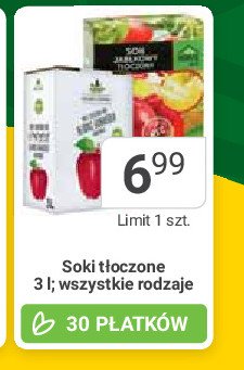 Sok jabłkowy tłoczony Home drink promocja w Stokrotka