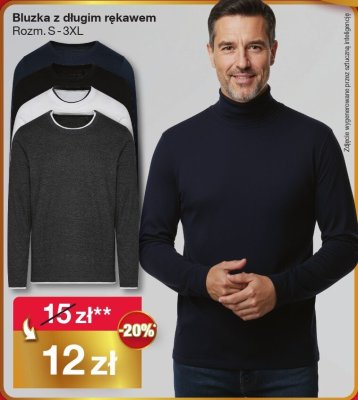 Bluza z długim rękawem męska Rozm. S-3XL promocja w Woolworth